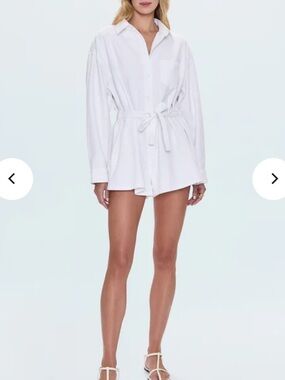 Pistola Vance Long Sleeve Romper Vivid White Small NWT 🔥 Quick Ship